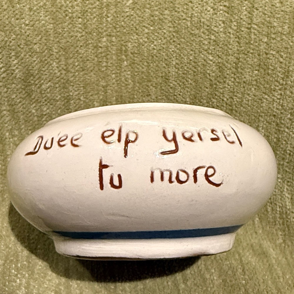 Vintage Dartmouth Pottery Motto Ware Cottage Ware Small Sugar Hand Made England - Picture 2 of 8